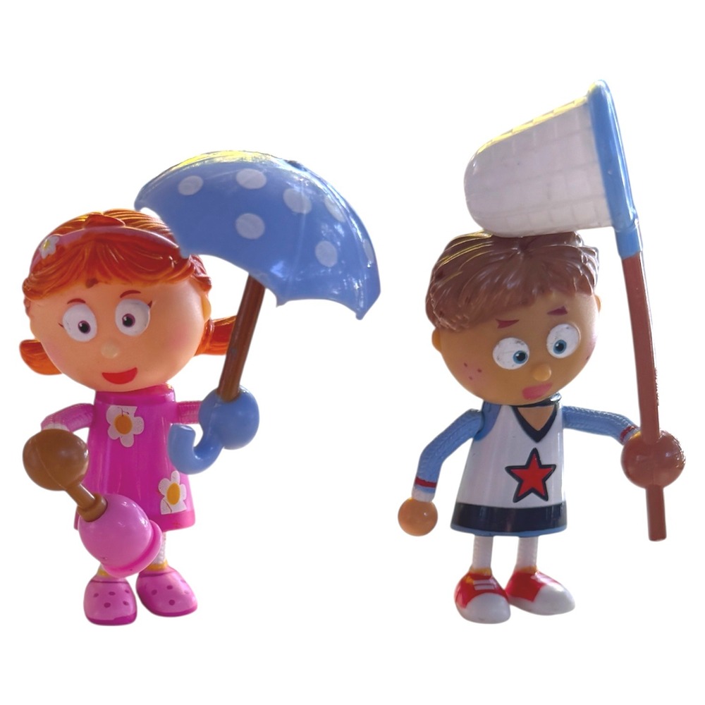 Tickety Toc Tommy & Tallulah Figures Toy Set Cake‎ Toppers Kids Collectible
